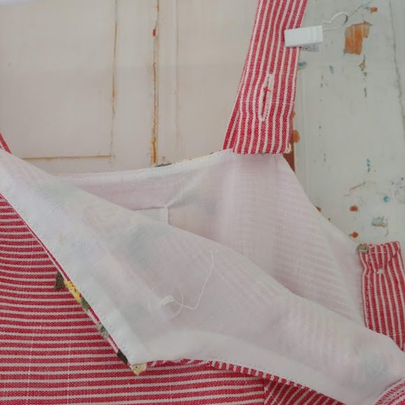 BONNIE JEAN stripe embroidered flower button jumper coverall/12/red wht yellow - Picture 8 of 10